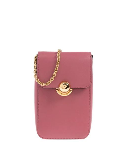 Furla Pink Chain-Strap Dome-Top Tote Bag
