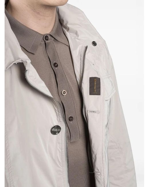 Moorer Gray Porto Buttoned-Up Jacket for men
