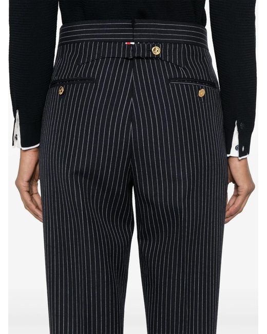 Thom Browne Blue Pinstripe Trousers