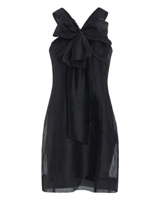 Marie Oliver Black Lila Minikleid Mit Schleifendetail