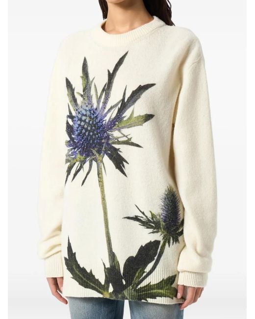 Pull À Fleurs Blumarine en coloris Natural