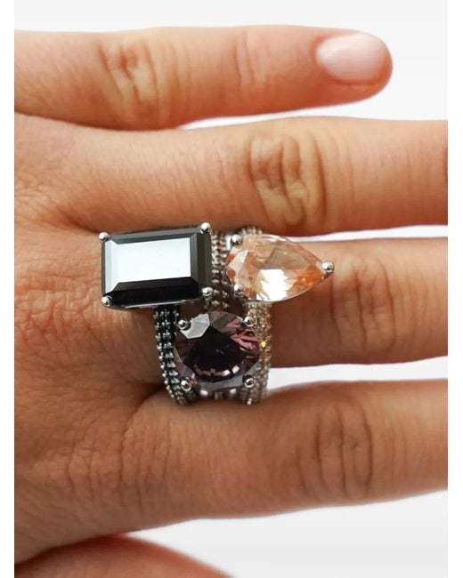 Anello Mega Drop di Izabel Display in White