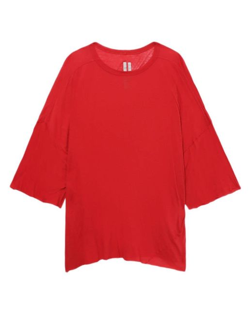 Rick Owens Red Tommy Cotton T-shirt for men
