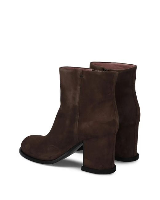 Premiata Brown 70Mm Block-Heel Ankle Boots