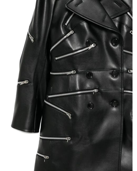 Junya Watanabe Black Double-Breasted Coat