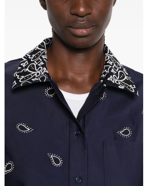 Maje Blue Short-Sleeves Shirt