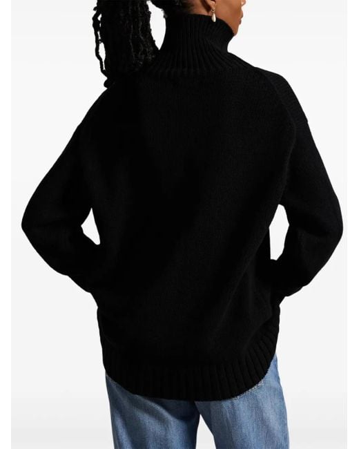 Polo Ralph Lauren Black Wool Turtleneck Pullover Sweater