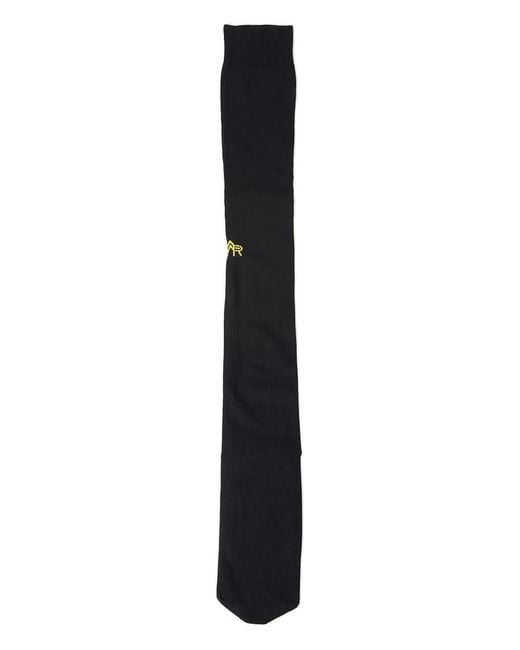 MERYLL ROGGE Black Logo Ribbed Socks