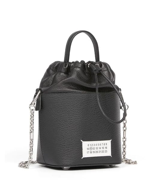 Maison Margiela Black Small 5Ac Grained Leather Bucket Bag