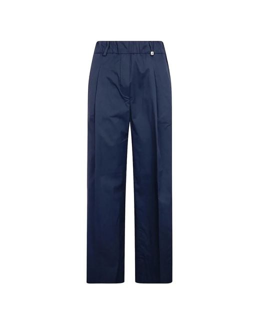 Myths Blue Elasticated Straight Trousers