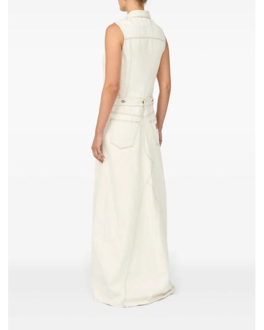 MM6 by Maison Margiela White Denim Maxi Dress