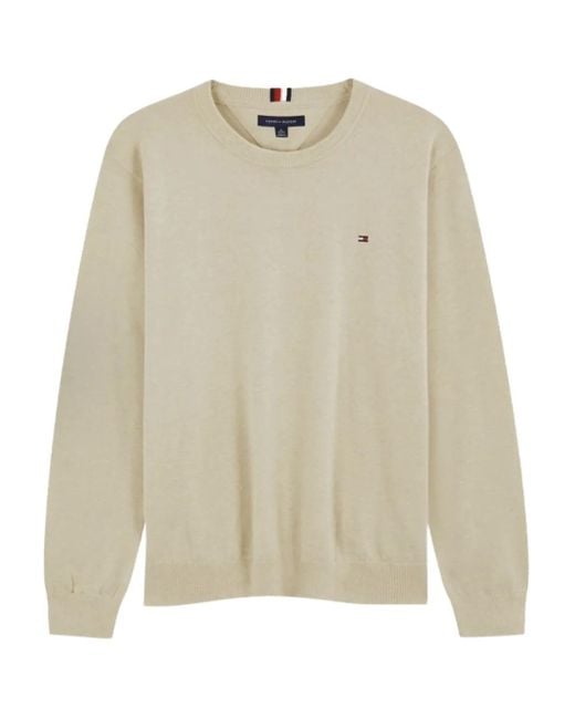 Tommy Hilfiger Natural V-Neck Logo Sweater for men