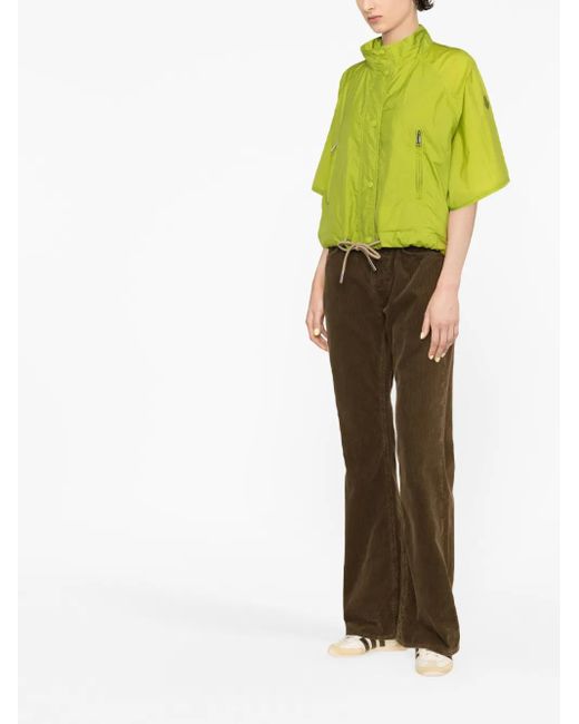 Moncler Green High-Neck Lightweight Jacket