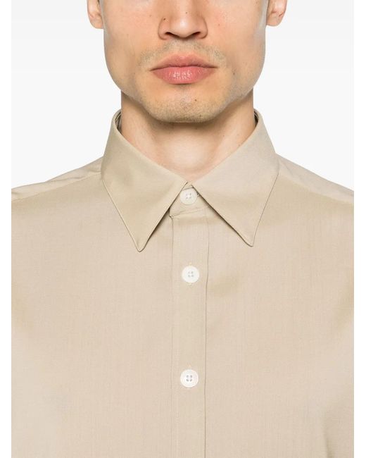 Costumein Natural Stefano Chest-Pocket Short-Sleeve Shirt for men