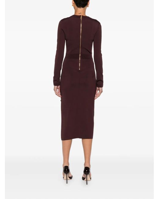 Elisabetta Franchi Purple Knitted Dress Clothing