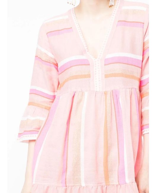 Lemlem Gestreepte Jurk in het Pink