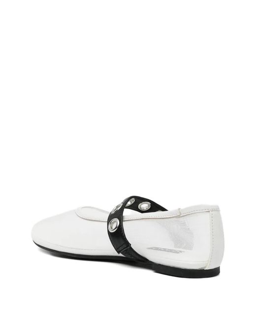 Senso White Constance Ballet Flats