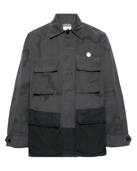 OAMC Ripstop-Hemdjacke mit Camouflage-Print in Black für Herren