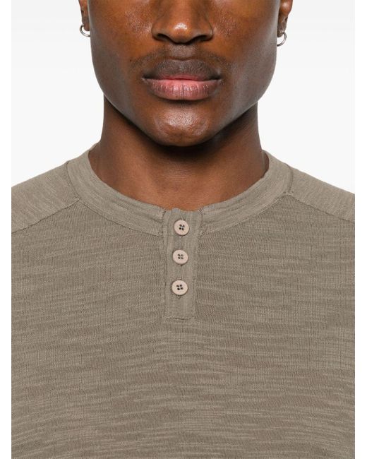 Transit Gestricktes T-Shirt mit Nahtdetail in Gray für Herren