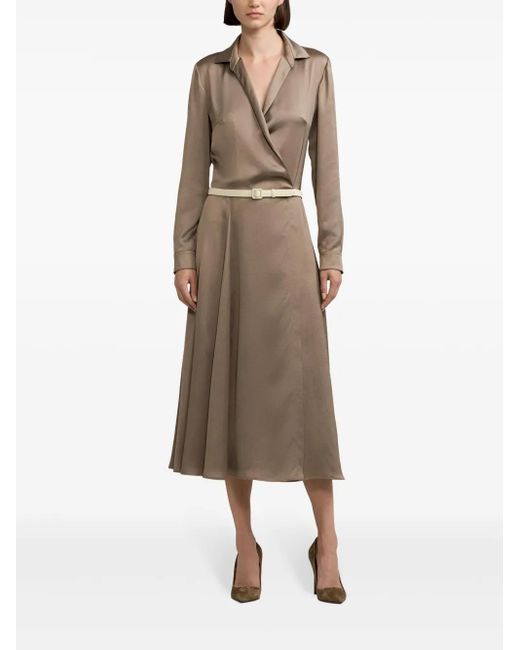 Ralph Lauren Natural Washed Charmeuse Shirt Dress