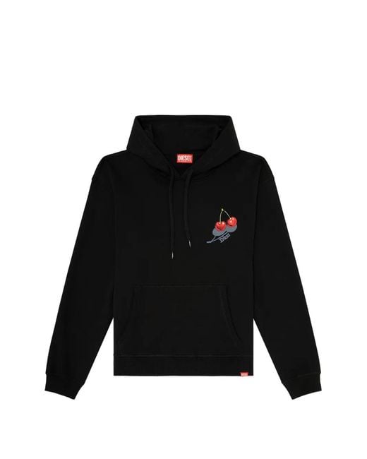 DIESEL Black Sv-S-Norm-Hood-Cher Sweatshirt