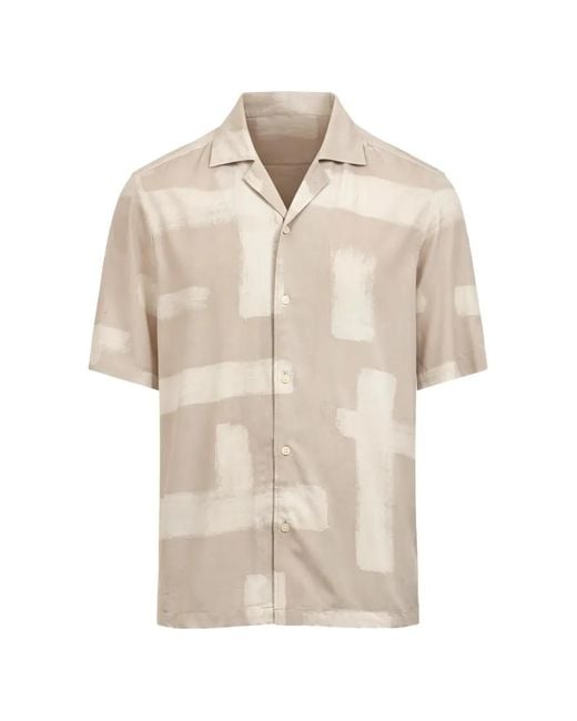 Boss Natural Abstract-Print Short-Sleeve Shirt for men