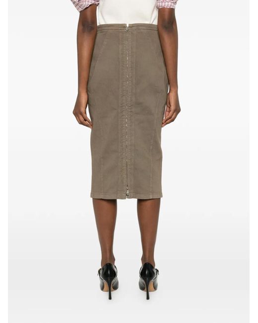N°21 Brown Midi Pencil Skirt