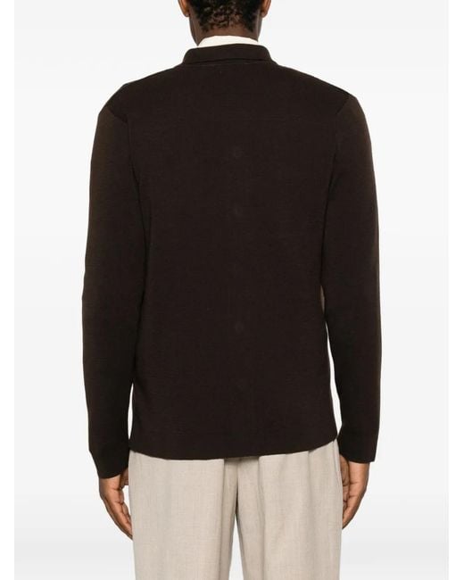 Daniele Fiesoli Black Button-Down Chest-Pocket Cardigan for men