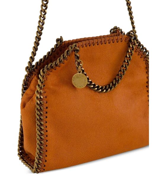 Stella McCartney Brown Falabella Chain-Trim Tote Bag
