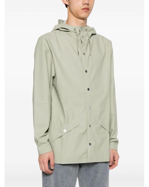 Rains Green Waterproof Lightweight Jacket