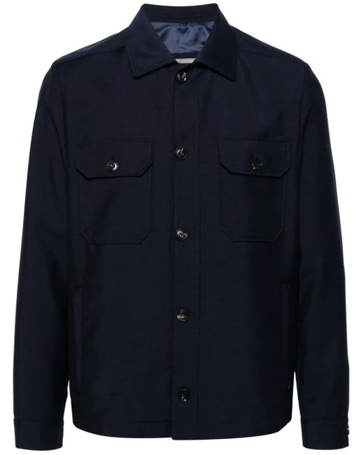 Corneliani Blue Shirt Jacket for men