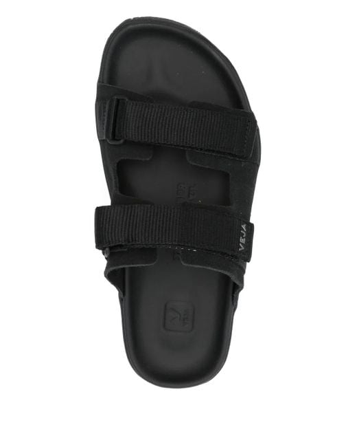 Veja Black Arpoador Double-Strap Suede Sandals