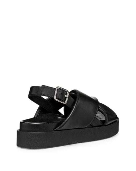 Geox Black Adelash H Crossover Slingback Sandals