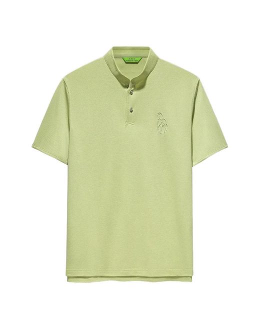 Shanghai Tang Green Tang Horse Polo Shirt for men