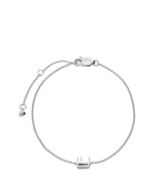 Monica Vinader Metallic Initial E Chain Bracelet