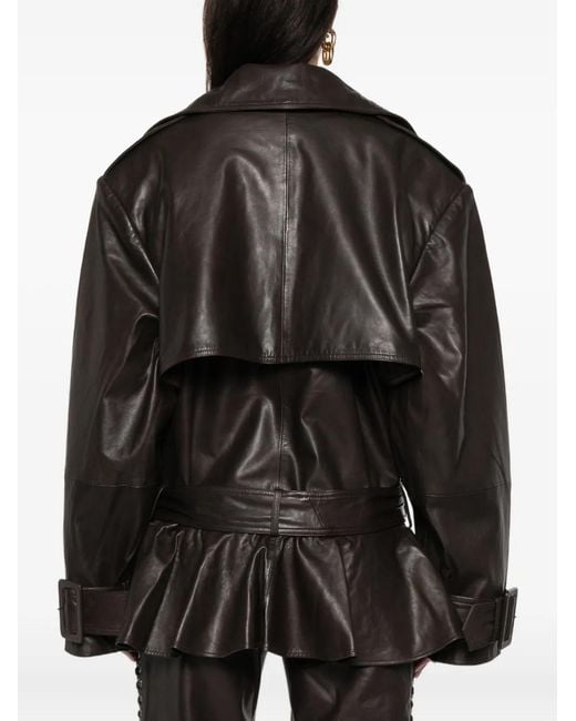 ROTATE BIRGER CHRISTENSEN Black Leather Jacket