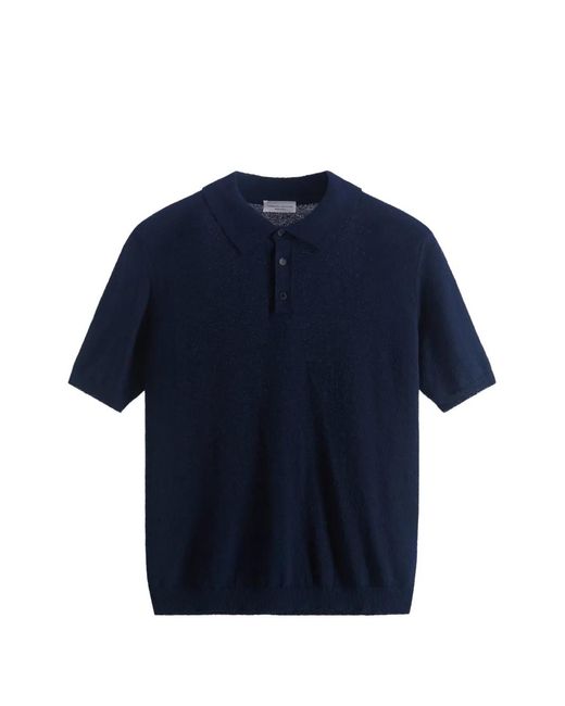 Roberto Collina Blue Cotton Polo Shirt for men