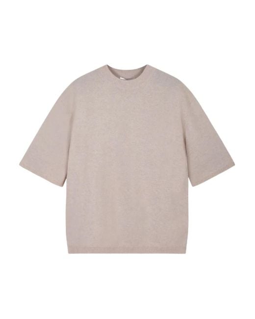 Tibi Gray Short-Sleeve T-Shirt