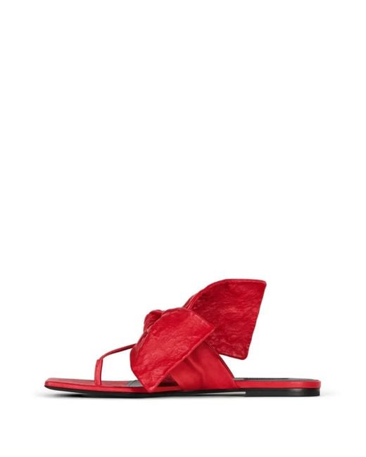 Givenchy Red Mini Boudoir Bow Thongs For