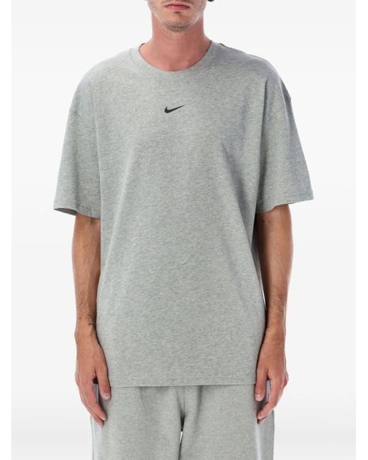 Nike Gray Logo-Print Short-Sleeve T-Shirt for men