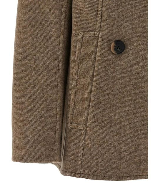 Tory Burch Green Double-Breasted Lapel-Collar Jacket