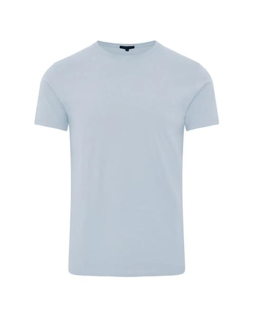 Patrick Assaraf Blue Short-Sleeve Crew T-Shirt for men