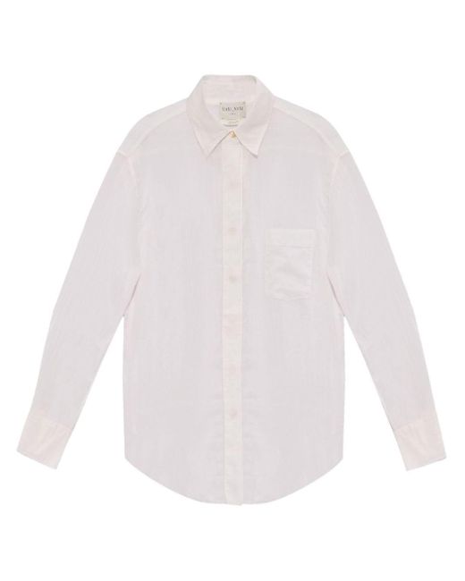 Forte Forte White Hemd aus Baumwoll-Seidengemisch