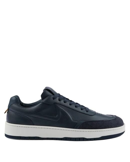 Paul & Shark Blue Low-Top Leather Sneakers for men