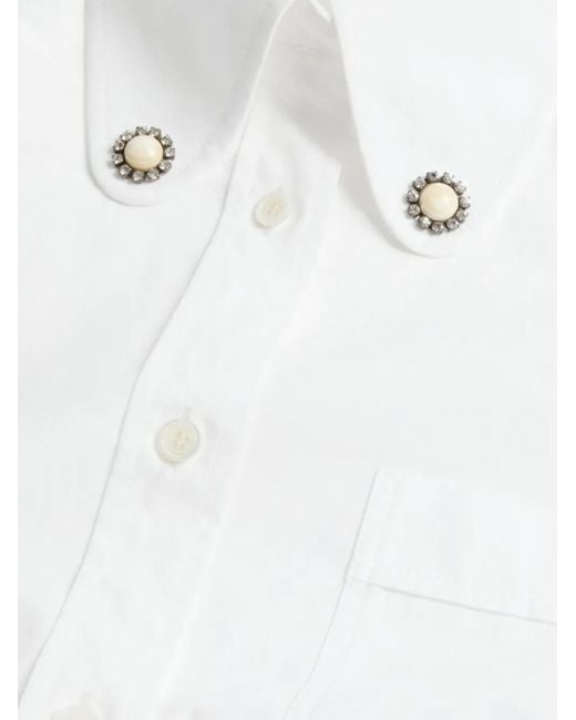 Valentino Garavani White Cotton Poplin Shirt