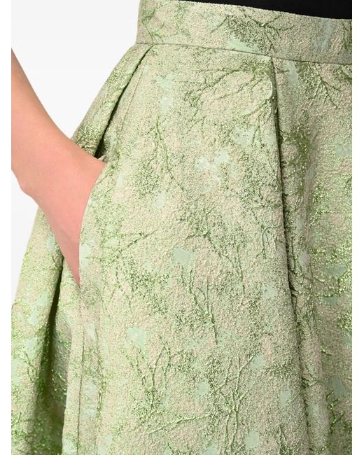Anouki Green Pleated Maxi Skirt