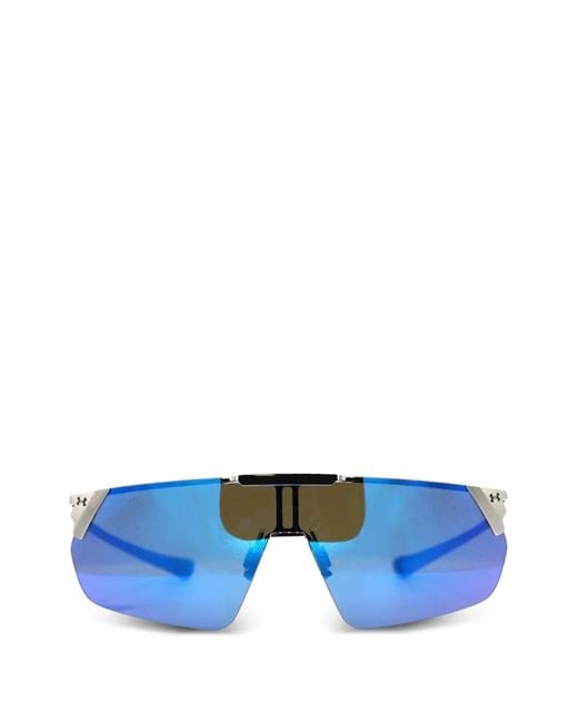 Under Armour Blue Mirrored-Lenses Sunglasses for men