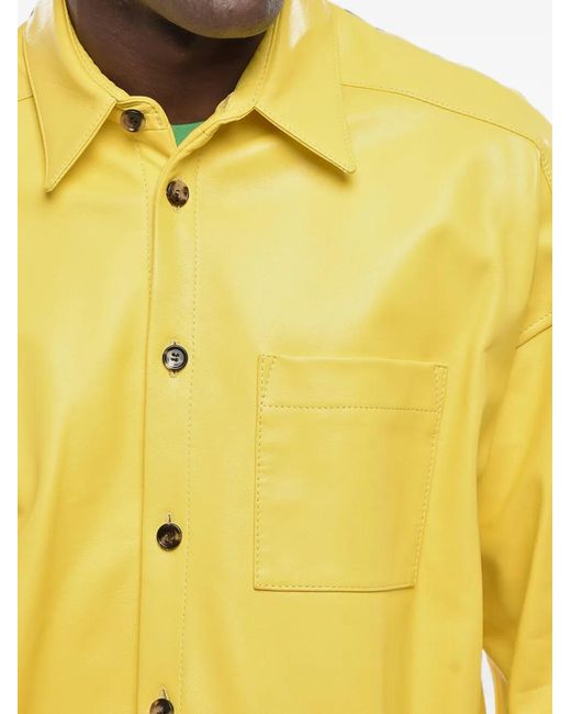 Marni Yellow Chest-Pocket Overshirt for men