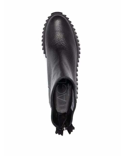 Agl Attilio Giusti Leombruni Black Ridged Sole Platform Boots