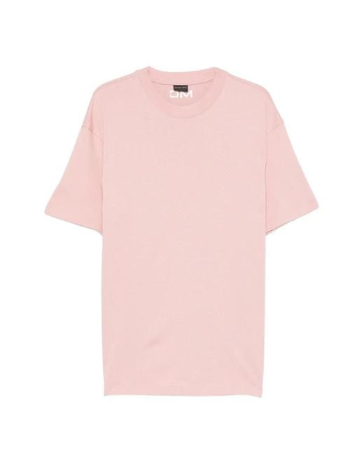 Michael Coal Pink Crew-Neck T-Shirt for men